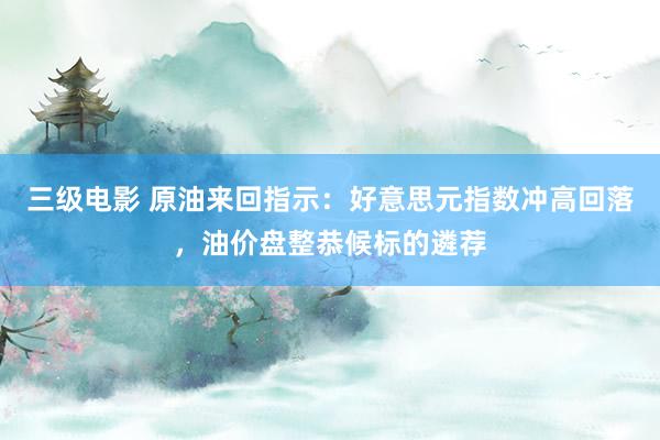 三级电影 原油来回指示：好意思元指数冲高回落，油价盘整恭候标的遴荐