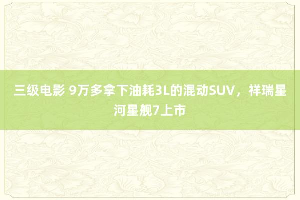 三级电影 9万多拿下油耗3L的混动SUV，祥瑞星河星舰7上市