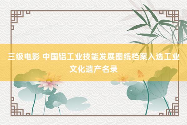 三级电影 中国铝工业技能发展图纸档案入选工业文化遗产名录
