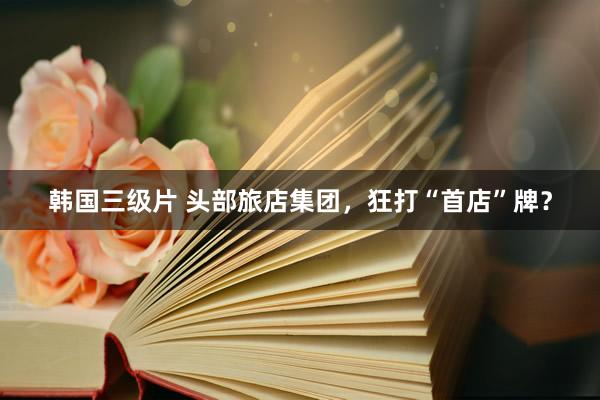 韩国三级片 头部旅店集团，狂打“首店”牌？