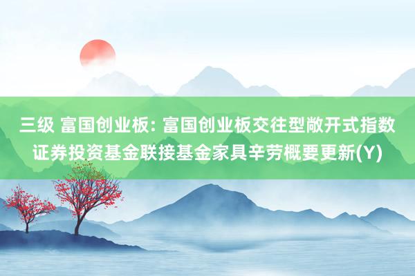 三级 富国创业板: 富国创业板交往型敞开式指数证券投资基金联接基金家具辛劳概要更新(Y)