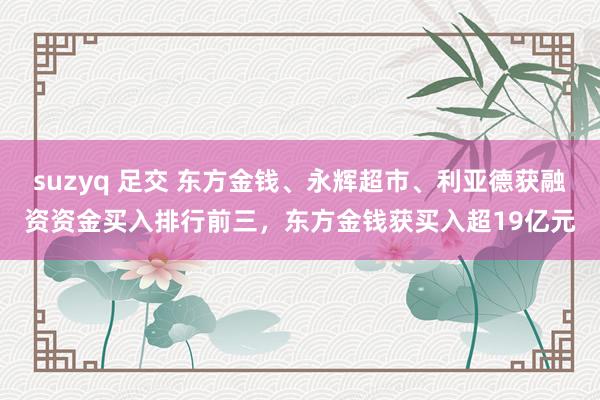 suzyq 足交 东方金钱、永辉超市、利亚德获融资资金买入排行前三，东方金钱获买入超19亿元