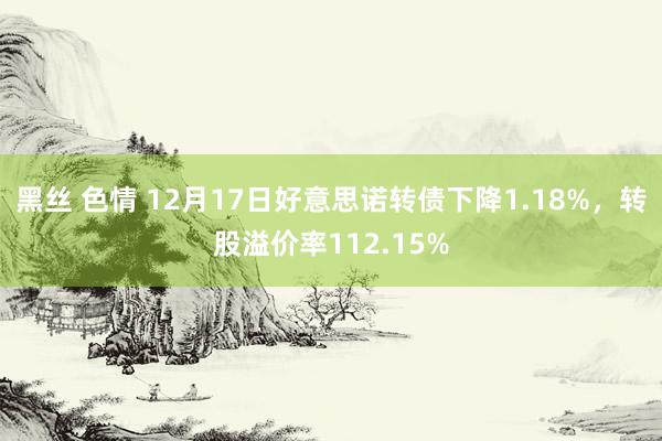 黑丝 色情 12月17日好意思诺转债下降1.18%，转股溢价率112.15%
