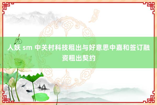 人妖 sm 中关村科技租出与好意思中嘉和签订融资租出契约