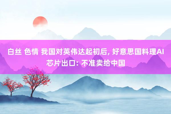 白丝 色情 我国对英伟达起初后， 好意思国料理AI芯片出口: 不准卖给中国