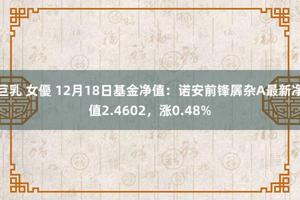 巨乳 女優 12月18日基金净值：诺安前锋羼杂A最新净值2.4602，涨0.48%