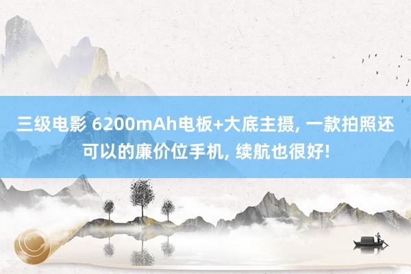 三级电影 6200mAh电板+大底主摄， 一款拍照还可以的廉价位手机， 续航也很好!