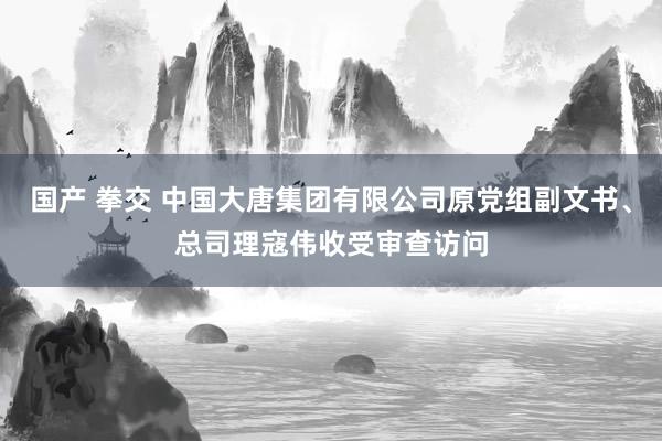 国产 拳交 中国大唐集团有限公司原党组副文书、总司理寇伟收受审查访问
