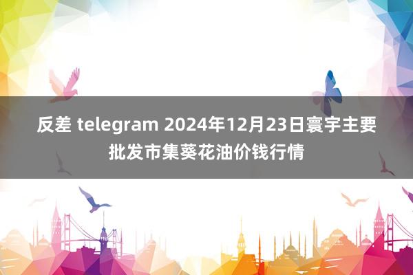 反差 telegram 2024年12月23日寰宇主要批发市集葵花油价钱行情