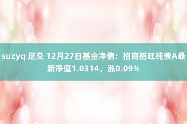 suzyq 足交 12月27日基金净值：招商招旺纯债A最新净值1.0314，涨0.09%