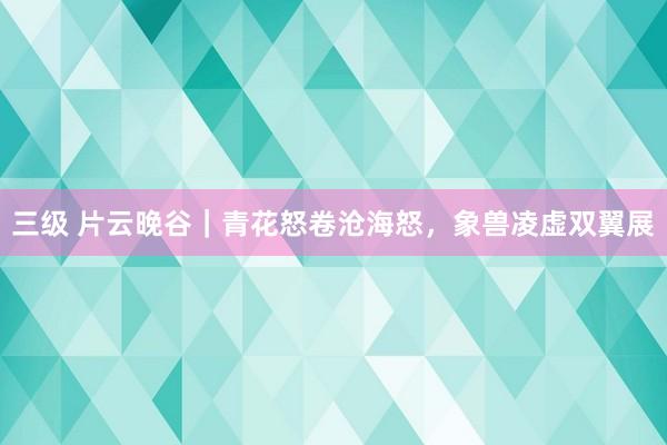 三级 片云晚谷｜青花怒卷沧海怒，象兽凌虚双翼展