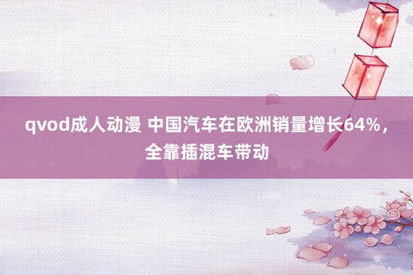 qvod成人动漫 中国汽车在欧洲销量增长64%，全靠插混车带动
