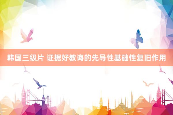 韩国三级片 证据好教诲的先导性基础性复旧作用