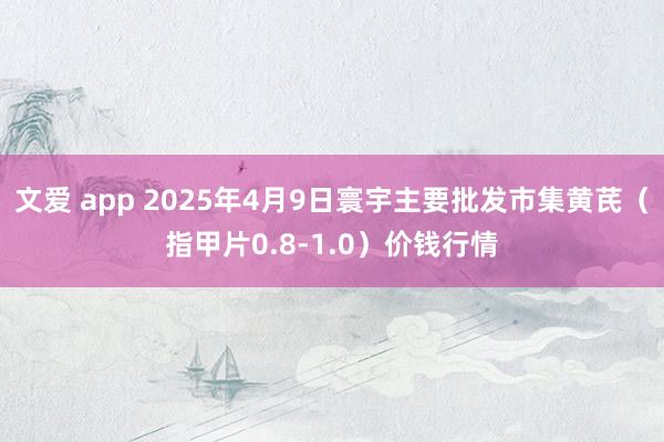 文爱 app 2025年4月9日寰宇主要批发市集黄芪（指甲片0.8-1.0）价钱行情
