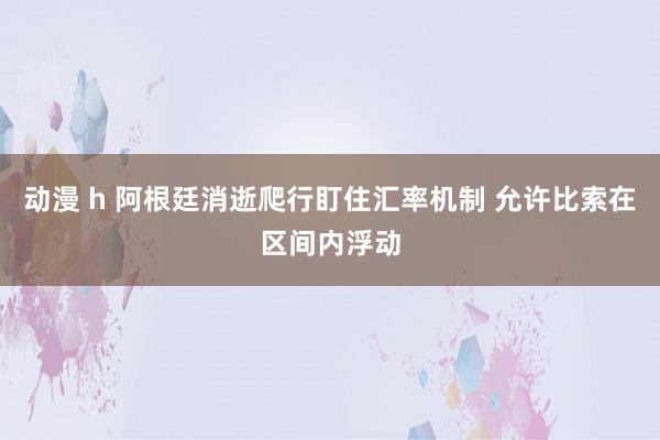 动漫 h 阿根廷消逝爬行盯住汇率机制 允许比索在区间内浮动