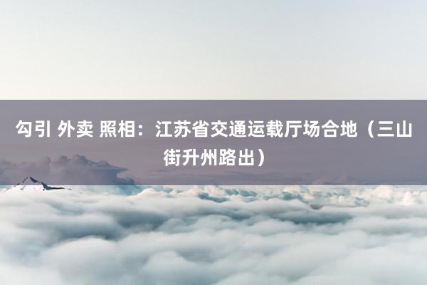 勾引 外卖 照相：江苏省交通运载厅场合地（三山街升州路出）