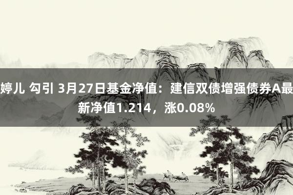 婷儿 勾引 3月27日基金净值：建信双债增强债券A最新净值1.214，涨0.08%