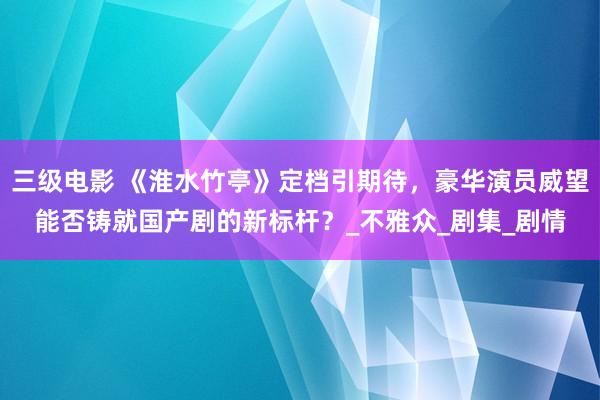 三级电影 《淮水竹亭》定档引期待，豪华演员威望能否铸就国产剧的新标杆？_不雅众_剧集_剧情
